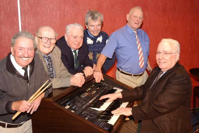 A 50-year entertainment anniversary had been reached when this photo was taken at the Elmfield Social Club in Hebburn in 2005. In the photo are Jonnie Graham, Syd Briggs, Harry McGuinness, Nichol Wilson, Ray Tones and John Cram. But who can tell us more about this scene?