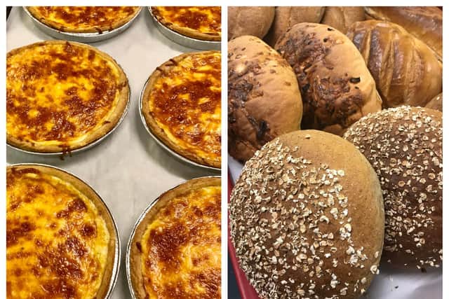Old school cheese flans and freshly baked bread are among the items which will be sold at Barkers the Bakers' new store on Derbyshire Lane in Norton Lees, Sheffield. Photo: Barkers the Bakers