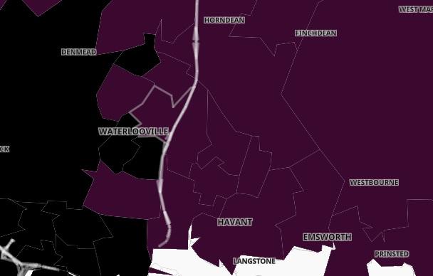Cases fell by 5.9 per cent in Waterlooville North East in the seven days to January 6. However the case rate was still 1,699.1 per 100,000.