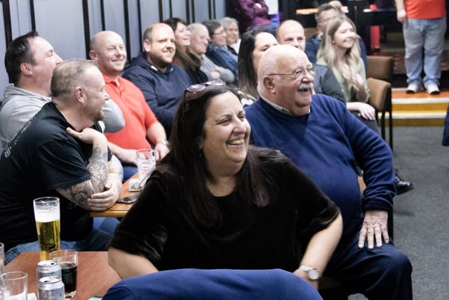 Smiles all round in the room  (Pic: Derek Young)
