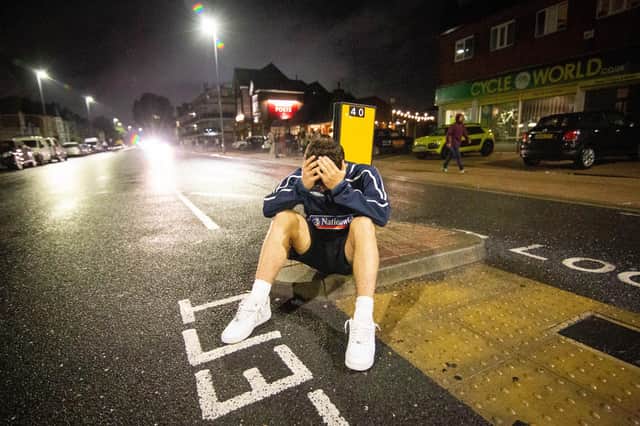 Jimmy Gladman outside the Green Posts, Portsmouth after the match. Picture: Habibur Rahman