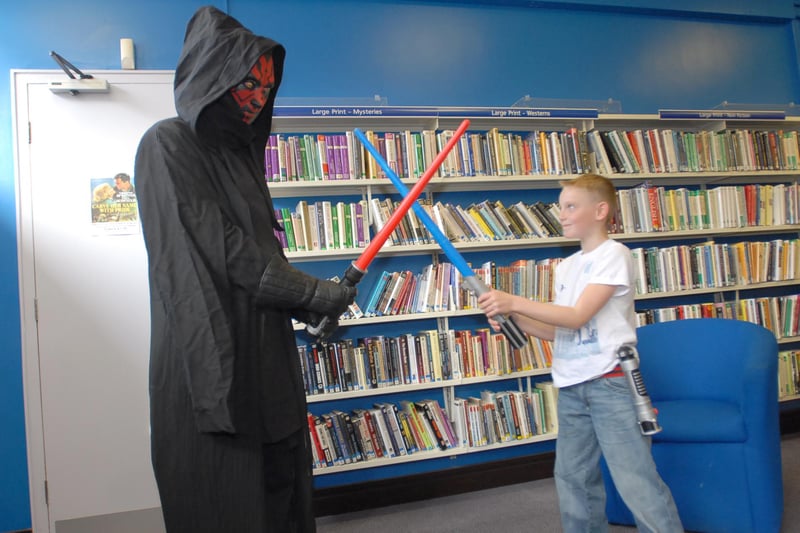 Star Wars characters visited South Shields library as part of the National Year of Reading in 2008.