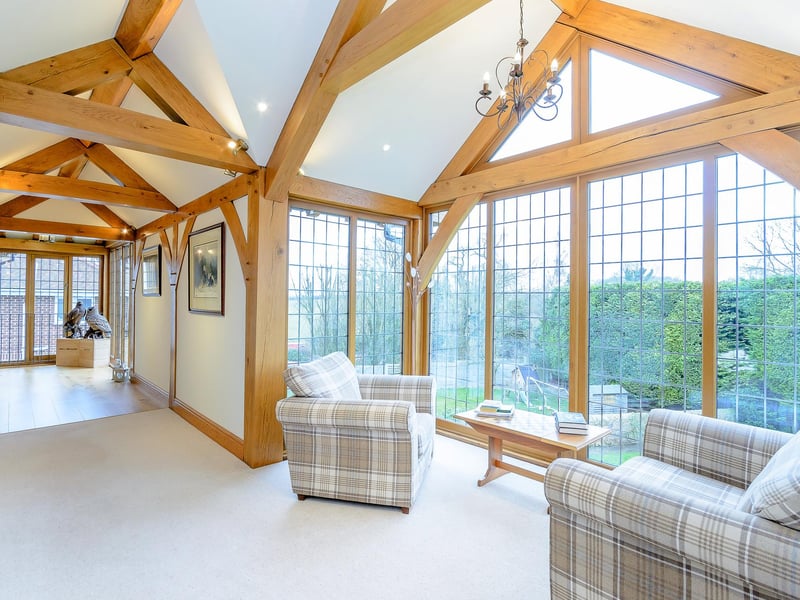 This elegant terrace enjoys views over the rear garden