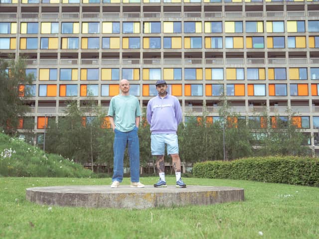 Jack Wakelin and Tom ‘Ronnie’ Aronica outside Sheffield's Park Hill flats, where they are due to open a new bar called The Pearl at Park Hill on Friday, September 8. The duo already run the successful Bench bar and bistro in Nether Edge. Photo: Rob Nicholson