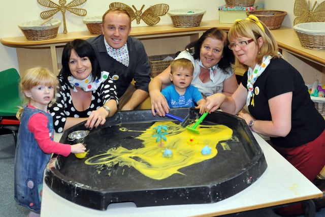 Lynnfield Sure Start Centre was in the picture eight years ago when children, parents and staff held a sponsored play in the custard pool in aid of Children in Need. Does this bring back happy memories?