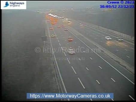 One of the closures is on the M1 near J34.