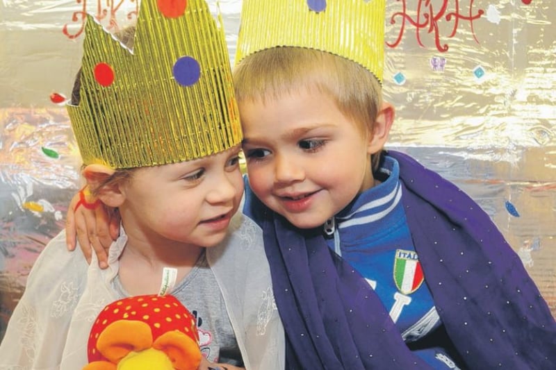 These two youngsters were crowned prince and princess for the day at Newstead Primary School