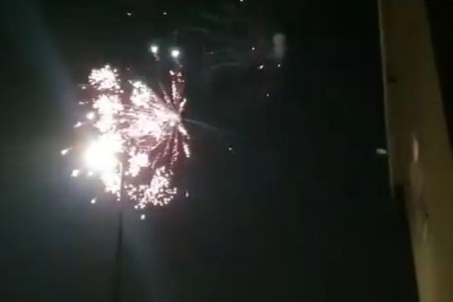 Serena Alderson sent in a video of fireworks going off in her street.