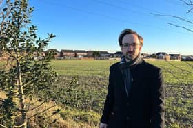 Ward councillor Kurtis Crossland at the proposed traveller site off Eckington Way, Beighton, Sheffield