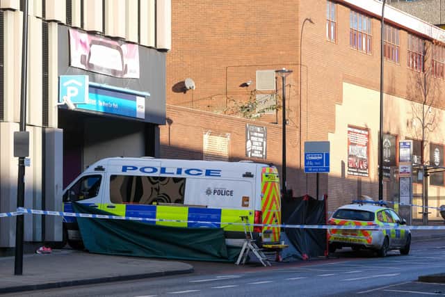A police cordon was in place across the busy Sheffield commuter route for much of the morning.