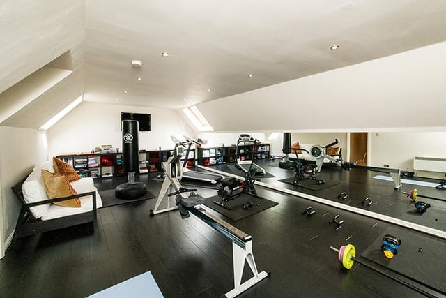 A further staircase off the first floor landing leads to a gym. As the only room located on the second floor of the property, this room offers plenty of space to break a sweat and exercise. If that's not your thing, the room could be used as a large sixth bedroom or games room.