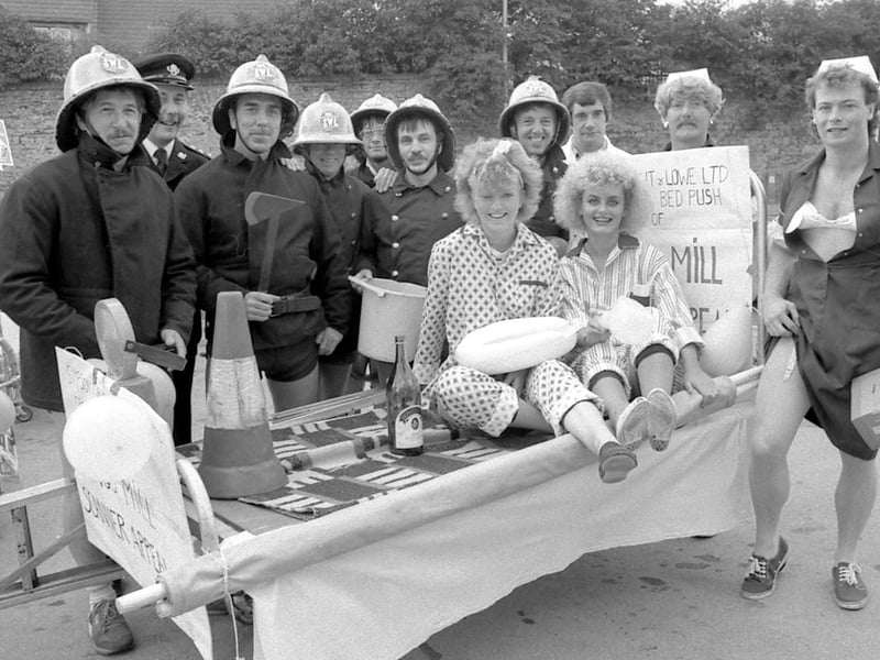 Sponsored bed push for the hospital's scanner appeal from Simpson Wright and Lowe staff.