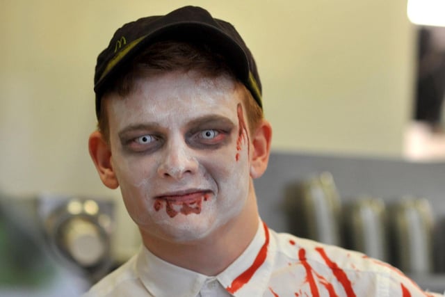 Tom Hardy got into the spirit of Halloween at this McDonalds charity event in Hartlepool five years ago. Do you like his Halloween look?