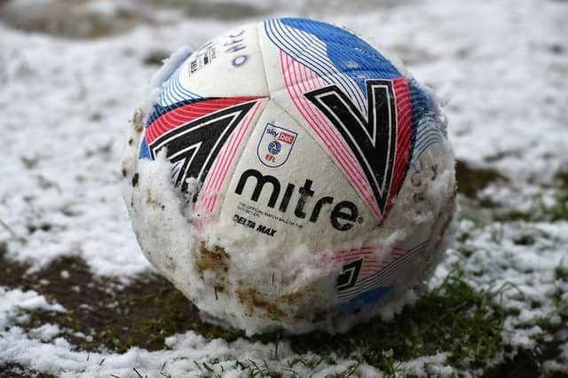 League 2 match ball. (Photo by Eddie Garvey/MI News/NurPhoto via Getty Images)