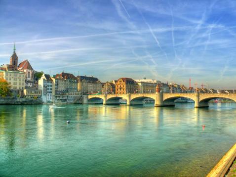 Visit the Middle Bridge over the River Rhine in Basel.