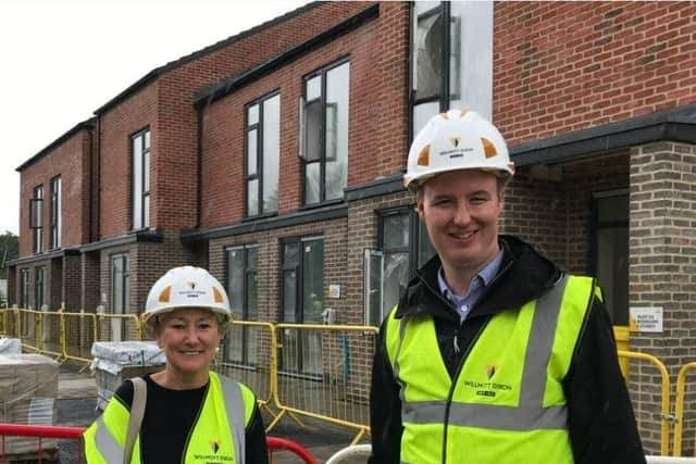 A guided tour of new development was taken by council leader Chris Read and councillor Denise Lelliott last week, which is one of the three council housing projects due to be completed this year.