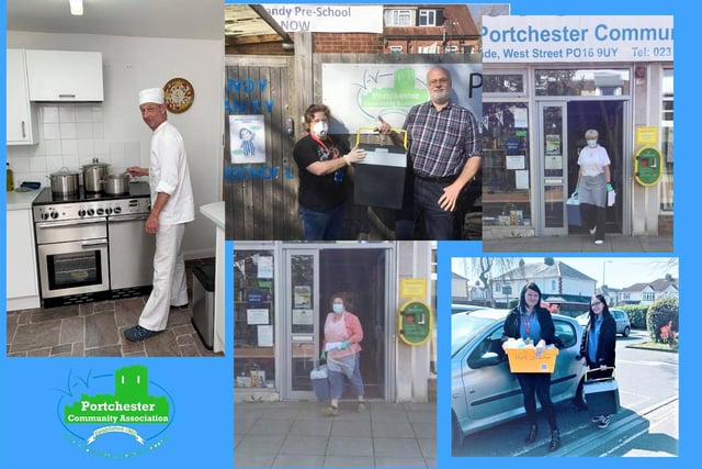 Volunteers at Portchester Community Association, Wendy and Mark Pyatt, Lorna Young, Amanda Collins, Diane Findlater and chef Adey Gardenier were nominated by Sophie Madgwick.