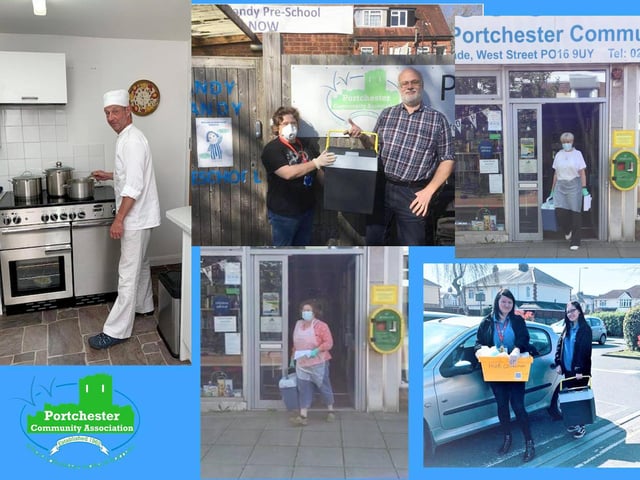 Volunteers at Portchester Community Association, Wendy and Mark Pyatt, Lorna Young, Amanda Collins, Diane Findlater and chef Adey Gardenier were nominated by Sophie Madgwick.