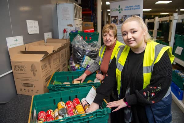 The team in action at Barnsley Foodbank