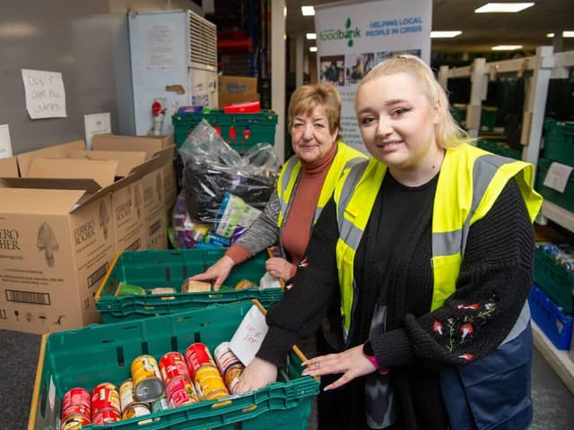 The team in action at Barnsley Foodbank