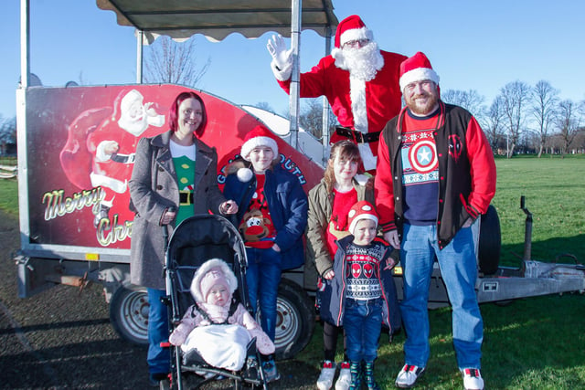 The Campbell family from Grangemouth meet Santa