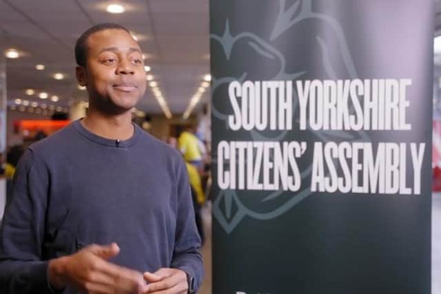 Thomas Chigbo, deliberative democracy and engagement manager at TPXimpact which is running the assembly with South Yorkshire Mayoral Combined Authority