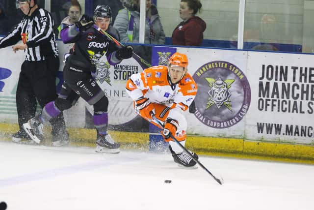 Mikko Kuukka, playing against Manchester Storm for Steelers.