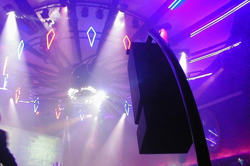 A light show at Kingdom nightclub
