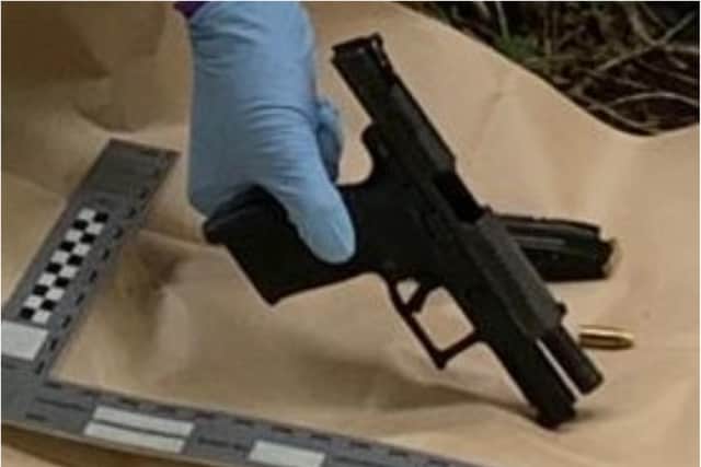 A gun, drugs and cash were seized in an operation in Sheffield