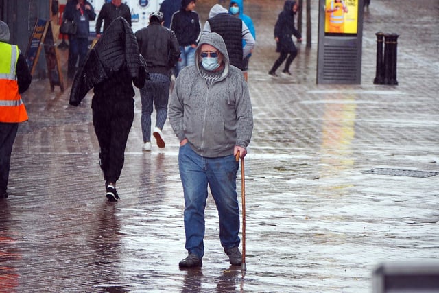 Masked shoppers took to the streets of Mansfield as normal.