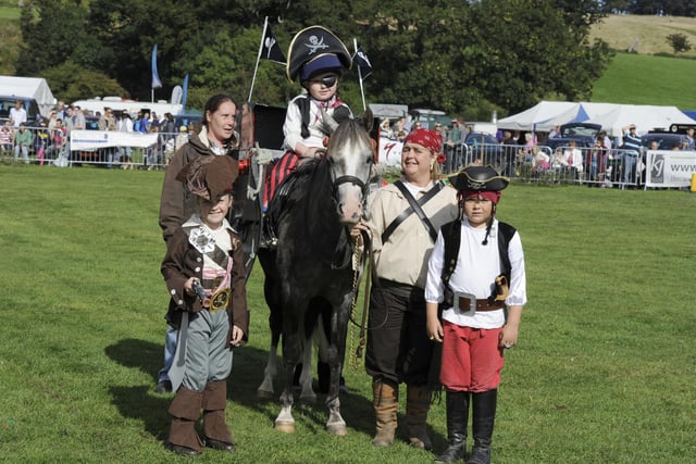 The Grieves family as pirates in the equine fancy dress competition