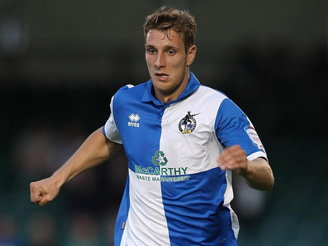 Pompey's vice captain in action for Bristol Rovers during the 2011-12 season - when he was 21!