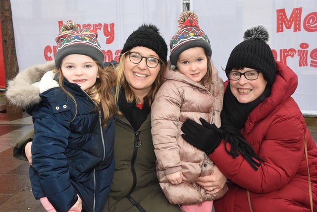 Isobella Senoir and daughters Kelly and Mabel along with grandmother Susan Pounder enjoy some festive retail therapy in Keel Square.
