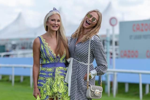 Supermodels Caprice and Jodie Kidd were seen enjoying the first day of the Cazoo St Leger Festival in Doncaster