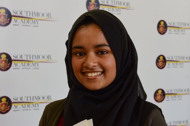 Syeda plans to study biology, chemistry and psychology at A-level. She received six 9s and three 8s for her grades.