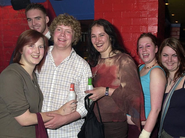 Photo of clubbers having a good time at Subway in Club EQ at Granada Road, Southsea in 2003. Picture: (031823-0033)