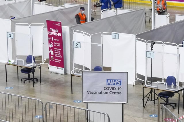 Once a venue for music gigs or ice hockey, Sheffield Arena now looks much different as a Covid vaccination centre