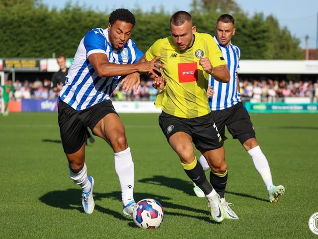 A very strong performance from Famewo on the left side of Wednesday's back three... Looked tidy on the ball, and brought balance to the defence before coming off at half time. Credit: Harrogate Town FC
