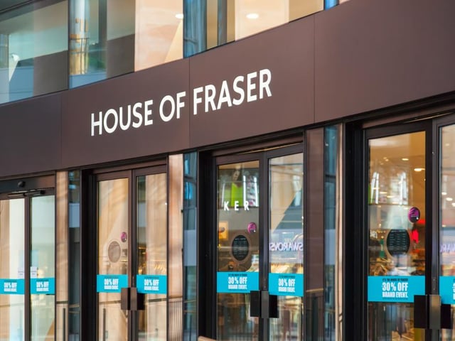 House of Fraser is currently having a sale, offering up to 50 per cent off on a range of products online (Photo: Shutterstock)