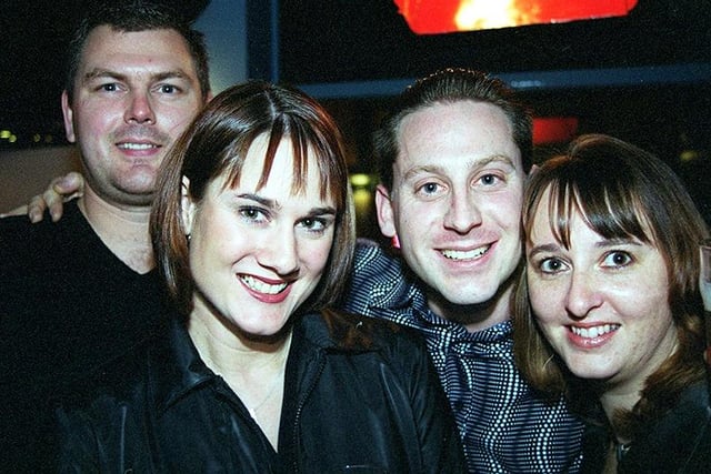 Enjoying a night out at the Cavendish were, left to right: Mark Bird, Paula Bird, Dave Cook and Nicola Cook, November 2003