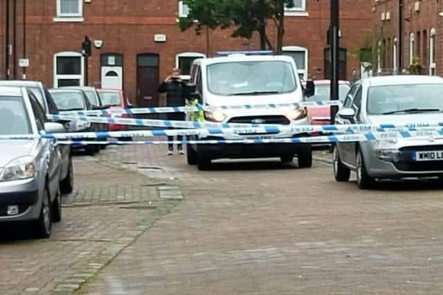 On June 5, 47-year-old mum-of-three Saira Ali was found seriously injured at a house in Cromford Street, Highfield, Sheffield. She was taken to hospital but could not be saved.
Her husband, Vahid Kabiri, 43, of Cromford Street, Highfield, was charged with murder but died in prison while awaiting trial.
Pictured is the scene in Cromford Street following Mrs Ali's murder