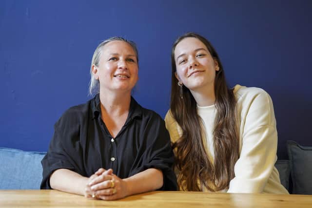 Cafe Kalyna, a new Ukrainian social enterprise cafe, has opened on Abbeydale Road, Sheffield. Pictured are Sally Mastin and Alina Polishchuk. Picture Scott Merrylees