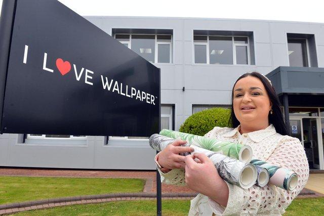 I Love Wallpaper increased its staff by 40 per cent after home decorating projects surged during lockdown. Pictured is head of product design Alice Henderson