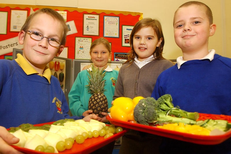 Back to 2006 where these children at Easington Primary School were promoting healthy eating.