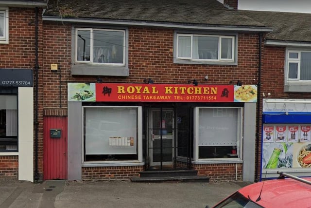 Royal Kitchen, a takeaway at 111 Roper Avenue, in Heanor, has been given  a new three-out-of-five food hygiene rating. D
The score was given after assessment on November 16, the Food Standards Agency's website shows.
It means that of Amber Valley's 95 takeaways with ratings, 55 have ratings of five and none have zero ratings.