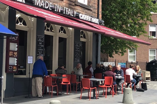 Made in Italy in the Grassmarket opened for people to sit outside