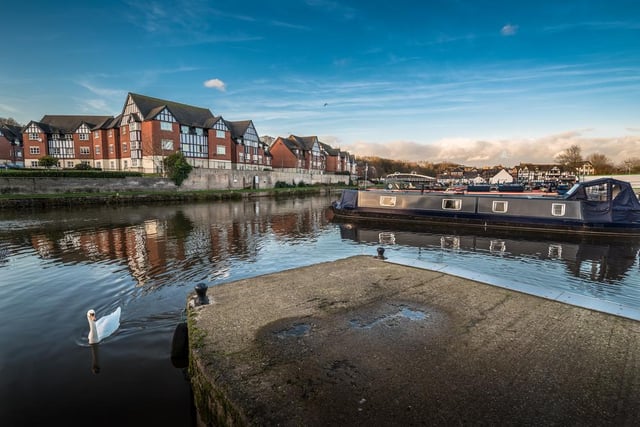 In the heart of the Cheshire Plain, Northwich scored highly on the happiness index. Alongside a vibrant town centre buzzing with independents, it has a lively quay area which continues to develop