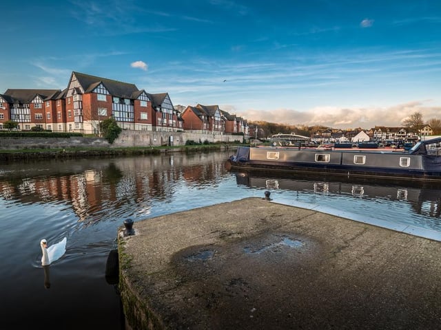 In the heart of the Cheshire Plain, Northwich scored highly on the happiness index. Alongside a vibrant town centre buzzing with independents, it has a lively quay area which continues to develop