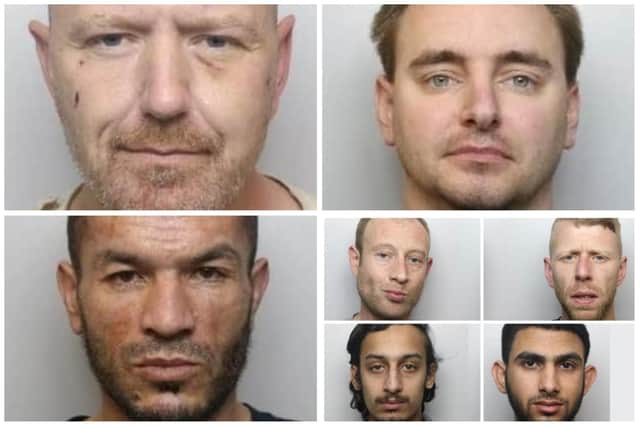 Some of the defendants jailed at Sheffield Crown Court this week