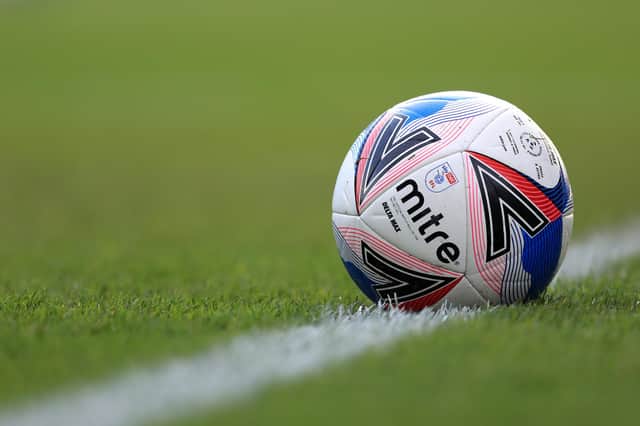 SHEFFIELD, ENGLAND - NOVEMBER 07: A general view of the official EFL match ball.